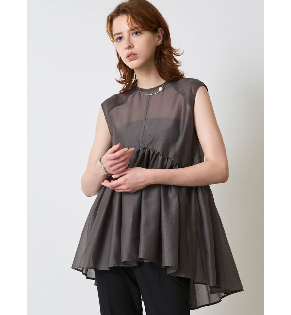 ELENDEEK「SHEER PEPLUM BL」|シャツ・ブラウス|