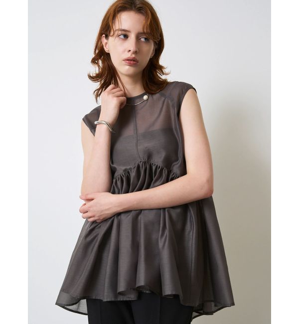 ELENDEEK「SHEER PEPLUM BL」|シャツ・ブラウス|