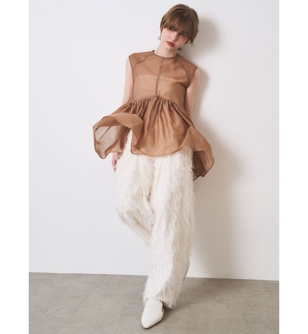 ELENDEEK「SHEER PEPLUM BL」|シャツ・ブラウス|