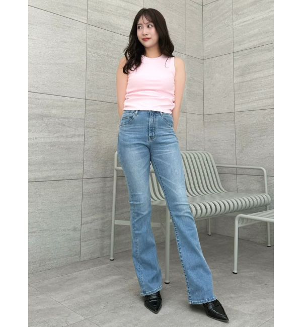 dazzlin「【吉田朱里】涼感加工ギャザーノースリリブトップス」|タンクトップ|