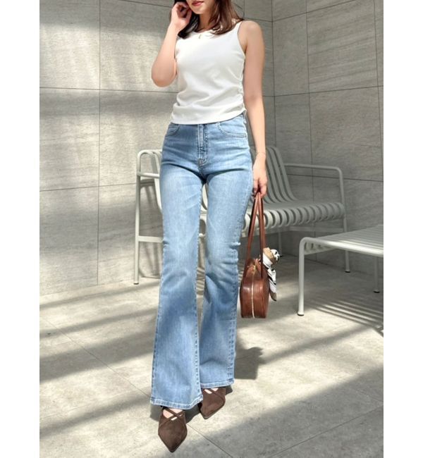 dazzlin「【吉田朱里】涼感加工ギャザーノースリリブトップス」|タンクトップ|