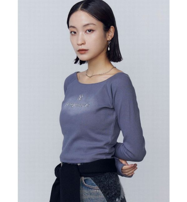 EMODA「ロゴクロップドロングスリーブTシャツ」|Tシャツ・カットソー|