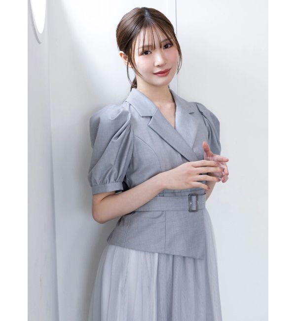 MERCURYDUO「ジャケットドッキングワンピース」|ワンピース|