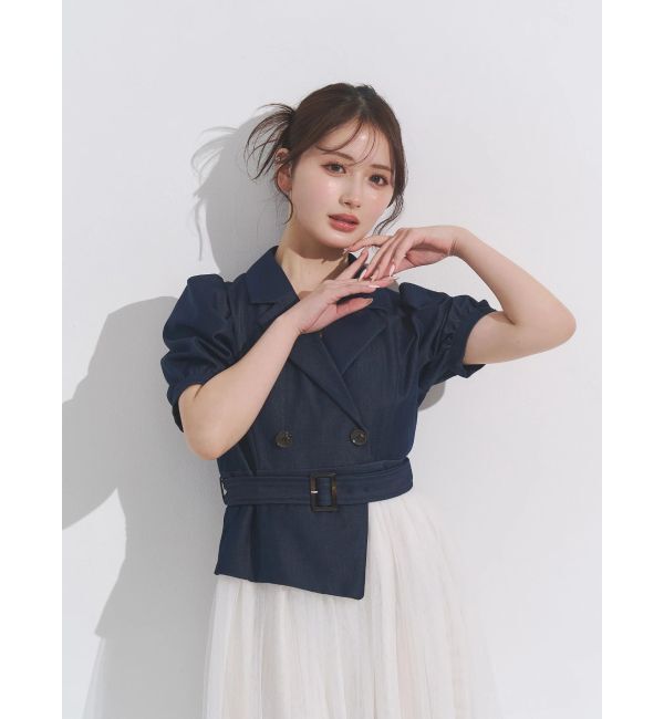 MERCURYDUO「ジャケットドッキングワンピース」|ワンピース|