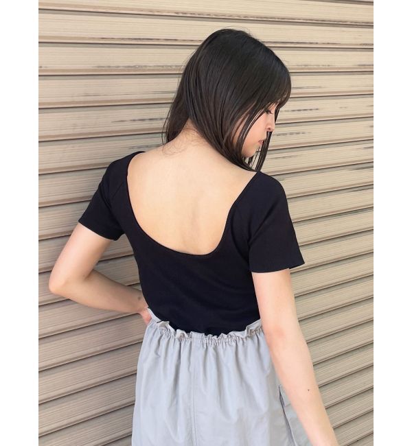 MURUA「バックシャンリブカットソー」|Tシャツ・カットソー|