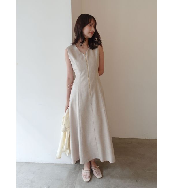 LAGUNAMOON「フロントZIPミックスカラーワンピース」|ワンピース|