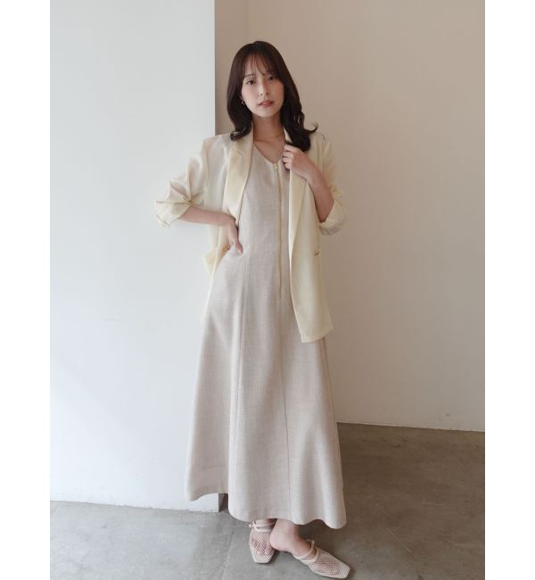 LAGUNAMOON「フロントZIPミックスカラーワンピース」|ワンピース|