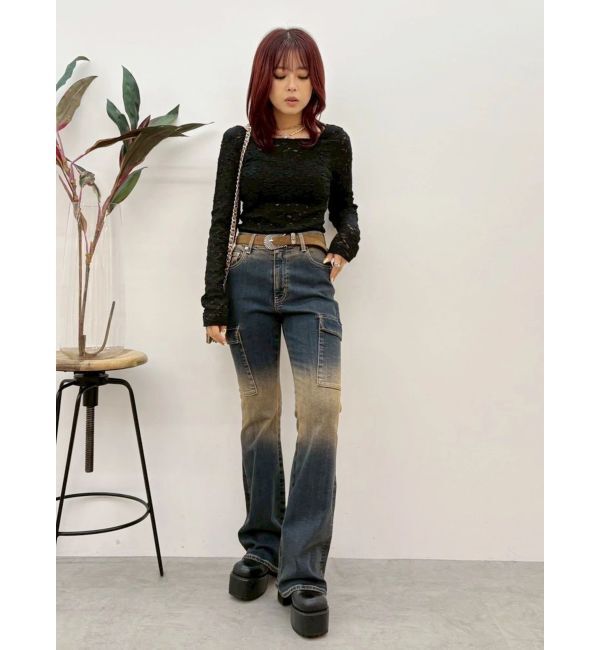 EVRIS「バックオープンレーストップス」|Tシャツ・カットソー|
