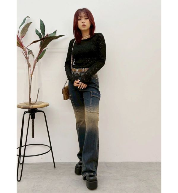 EVRIS「バックオープンレーストップス」|Tシャツ・カットソー|