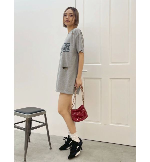 EVRIS「カットダメージBIG Tシャツ」|Tシャツ・カットソー|