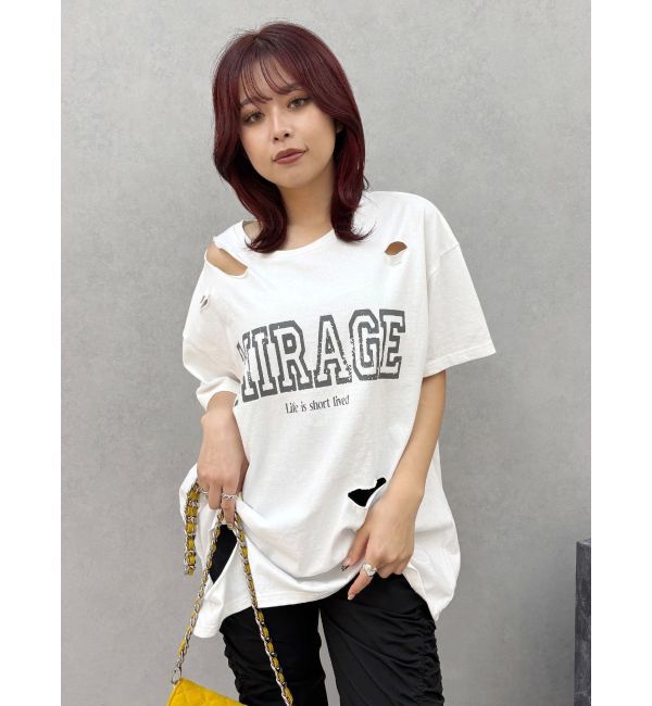 EVRIS「カットダメージBIG Tシャツ」|Tシャツ・カットソー|