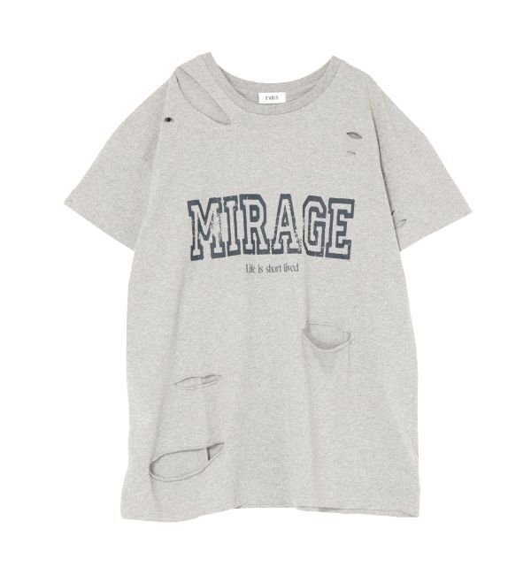 EVRIS「カットダメージBIG Tシャツ」|Tシャツ・カットソー|