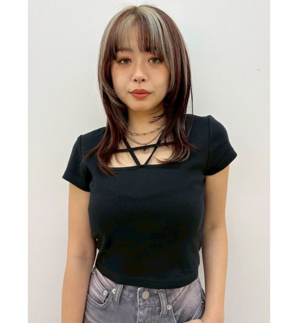 EVRIS「デコルテデザインショートトップス」|Tシャツ・カットソー|