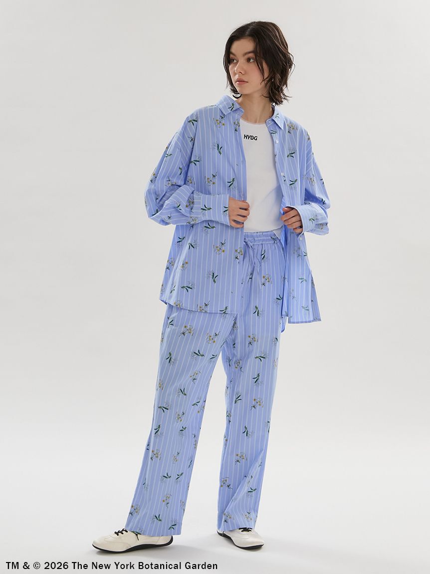 emmi atelier「【emmi&times;NYBG】ストライプリラックスパンツ【セットアップ対応】/ウォッシャブル」|チノ|