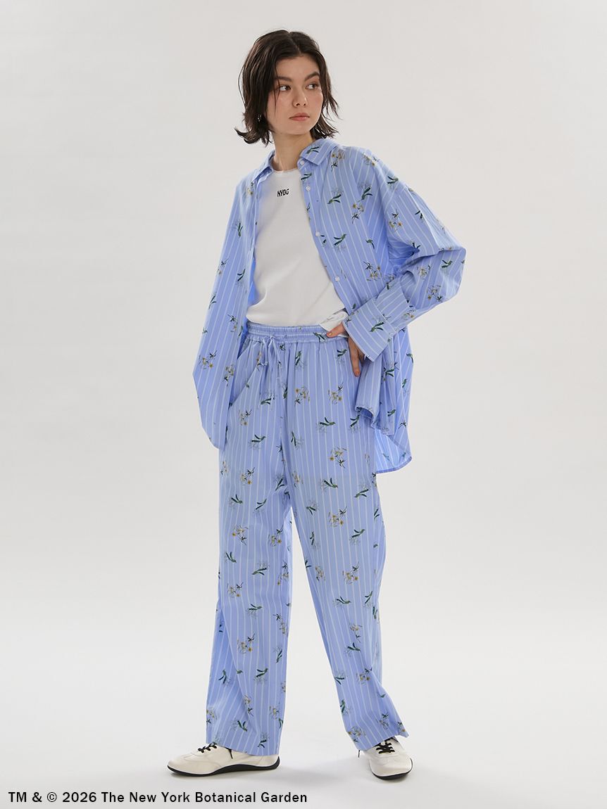 emmi atelier「【emmi&times;NYBG】ストライプリラックスパンツ【セットアップ対応】/ウォッシャブル」|チノ|