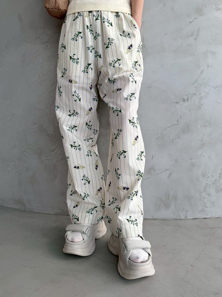 emmi atelier「【emmi&times;NYBG】ストライプリラックスパンツ【セットアップ対応】/ウォッシャブル」|チノ|