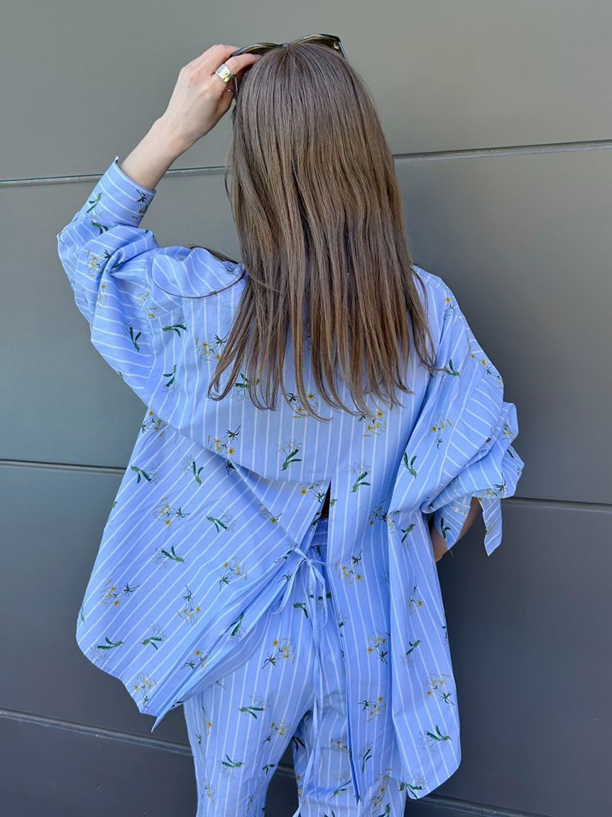 emmi atelier「【emmi&times;NYBG】ストライプリラックスパンツ【セットアップ対応】/ウォッシャブル」|チノ|