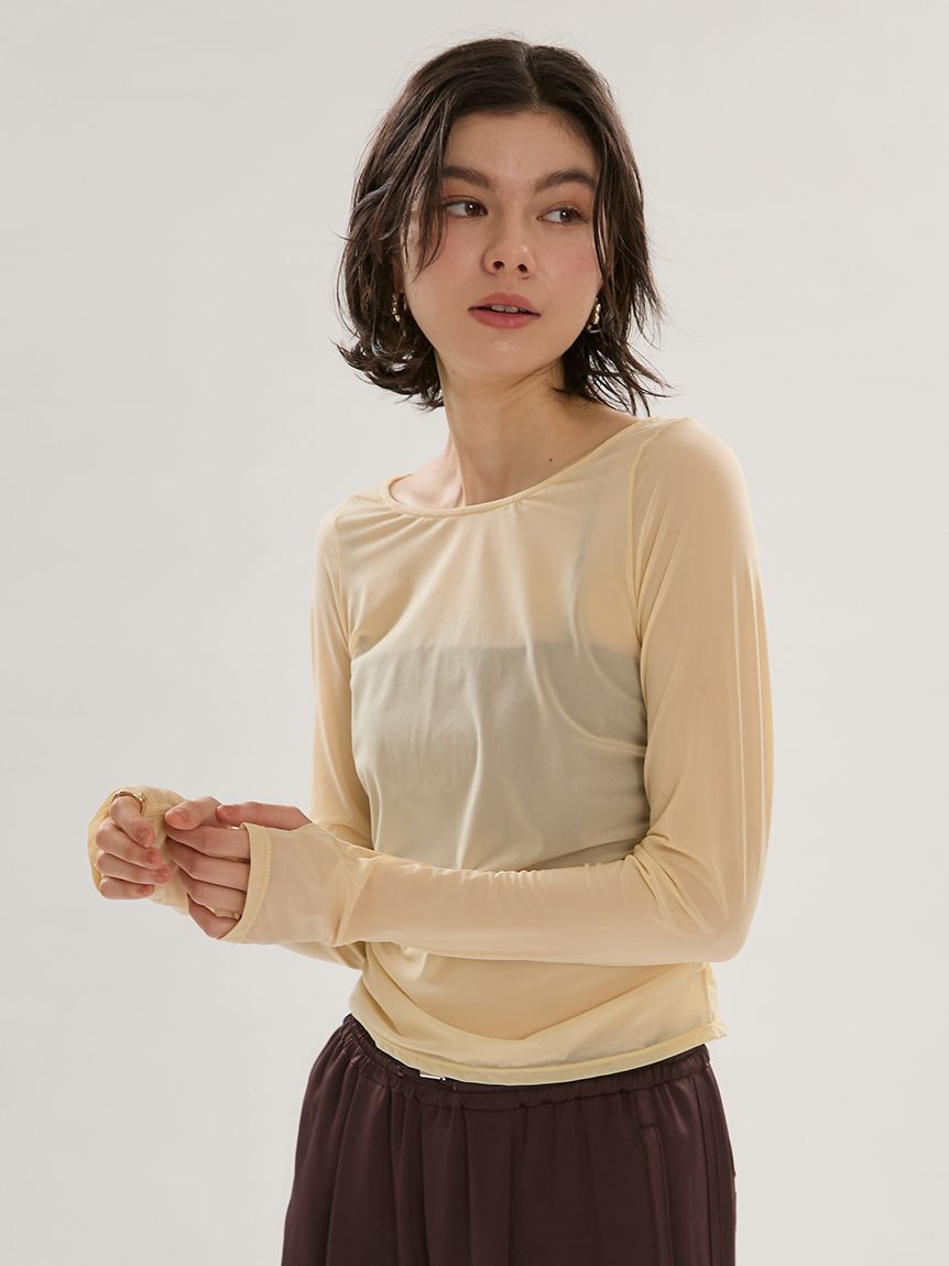 emmi atelier「パワーメッシュアクティブカットソー」|Tシャツ・カットソー|