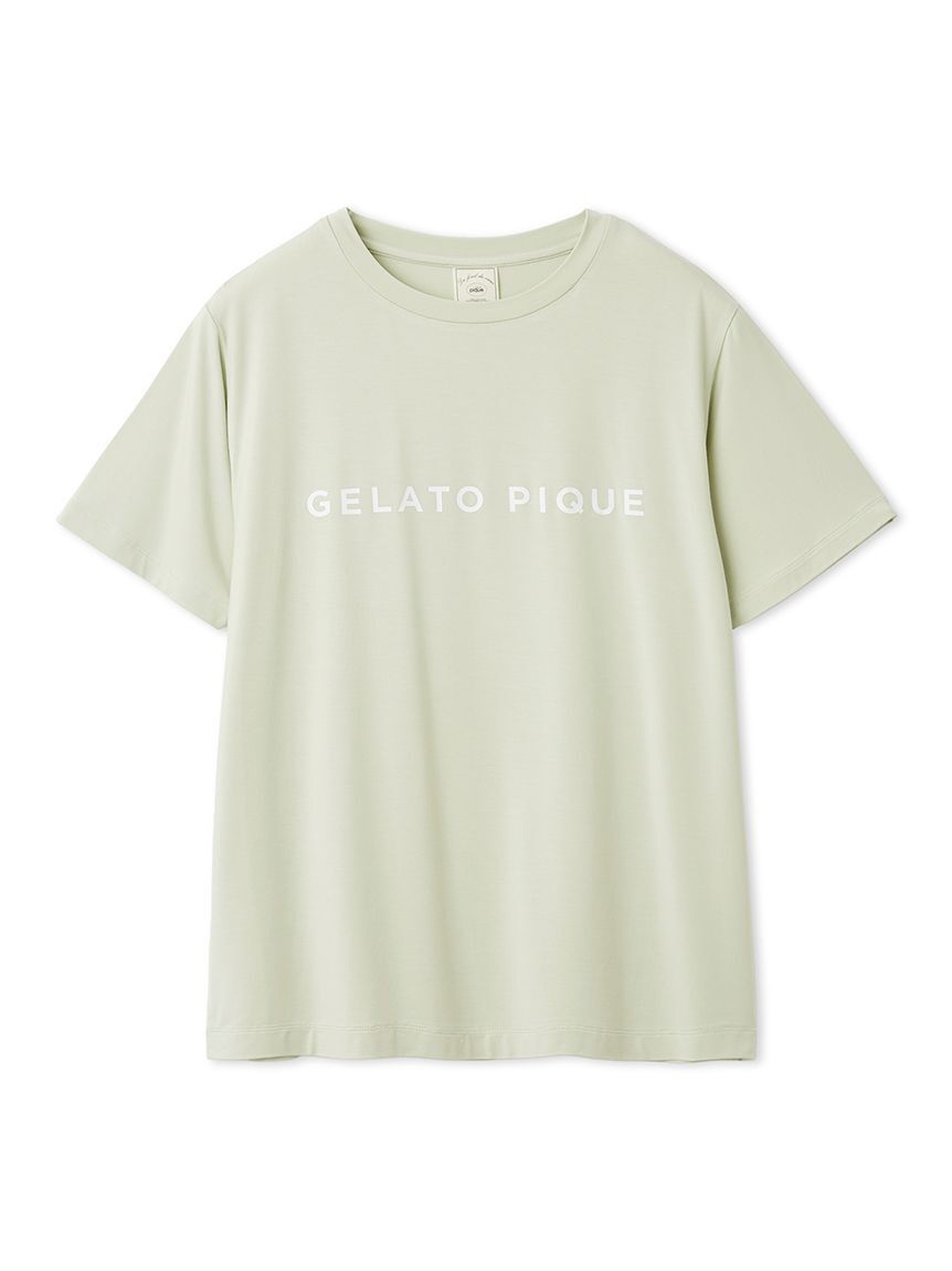 gelato pique「レーヨンロゴTシャツ&ボーダーロングパンツセット」|ルームウェア|