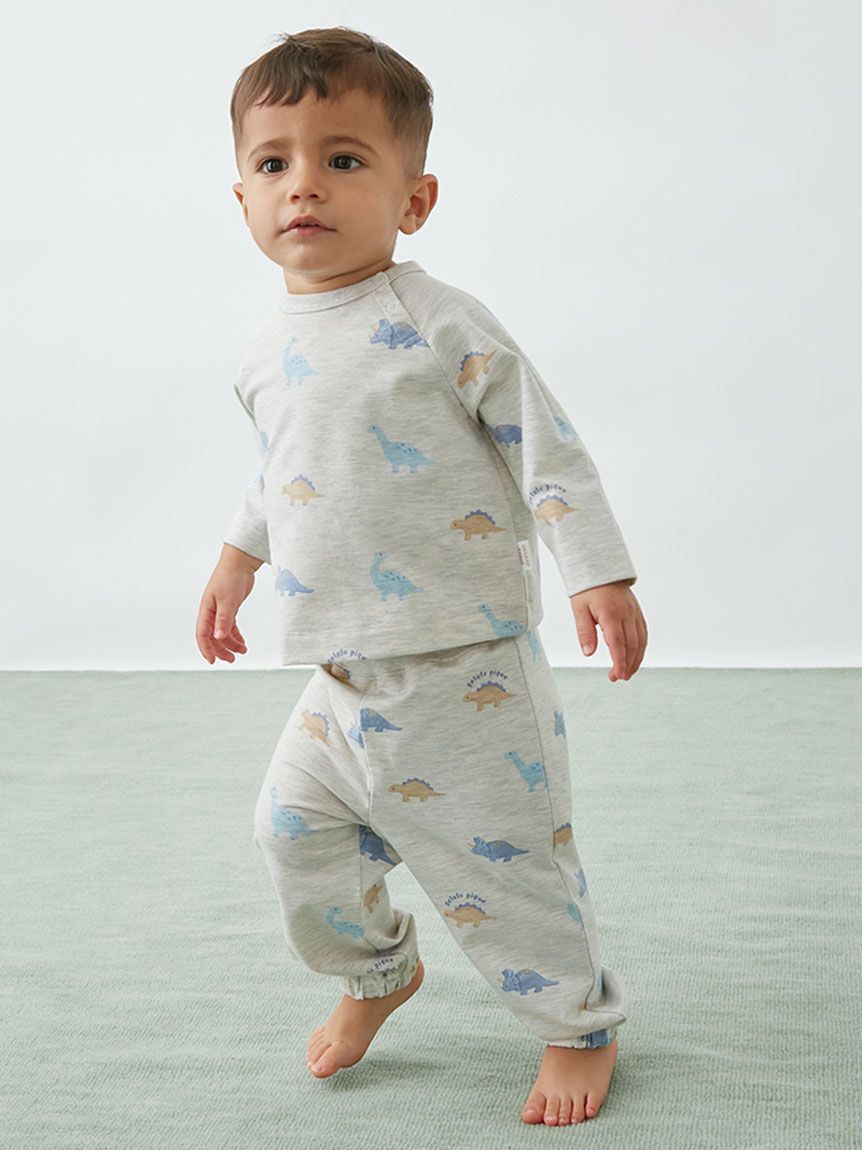 GELATO PIQUE KIDS & BABY「【BABY】ダイナソー柄ロングパンツ」|その他ベビーウェア|GRY