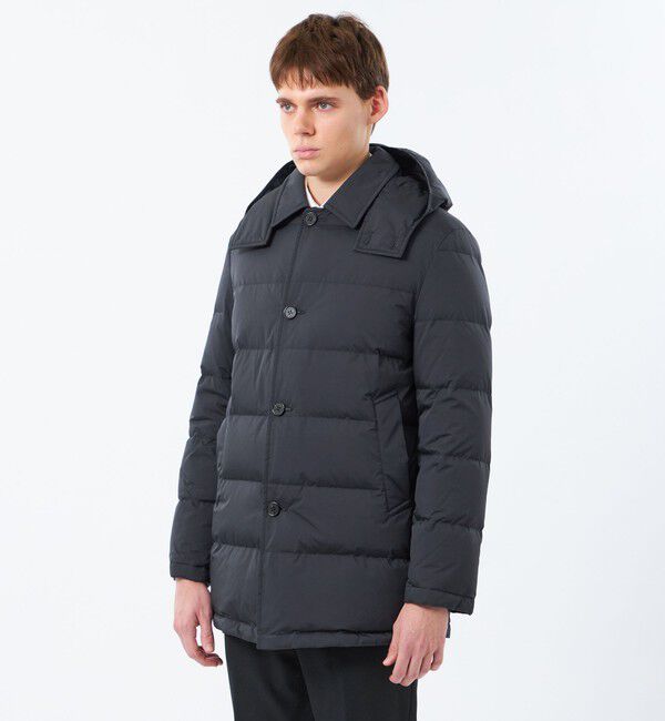 MACKINTOSH PHILOSOPHY「ナイロンハイマルチ WELLINGTON HOOD BT short(ウェリントンフードボタンスルーショート)」|ダウン|