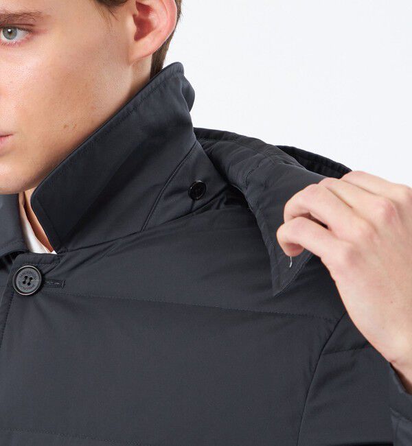 MACKINTOSH PHILOSOPHY「ナイロンハイマルチ WELLINGTON HOOD BT short(ウェリントンフードボタンスルーショート)」|ダウン|