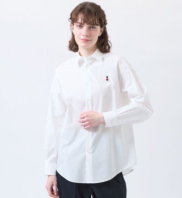 MACKINTOSH PHILOSOPHY「【WEB&一部店舗限定】バッキンガムベア ワッペンレギュラーカラーシャツ」|シャツ・ブラウス|ホワイト