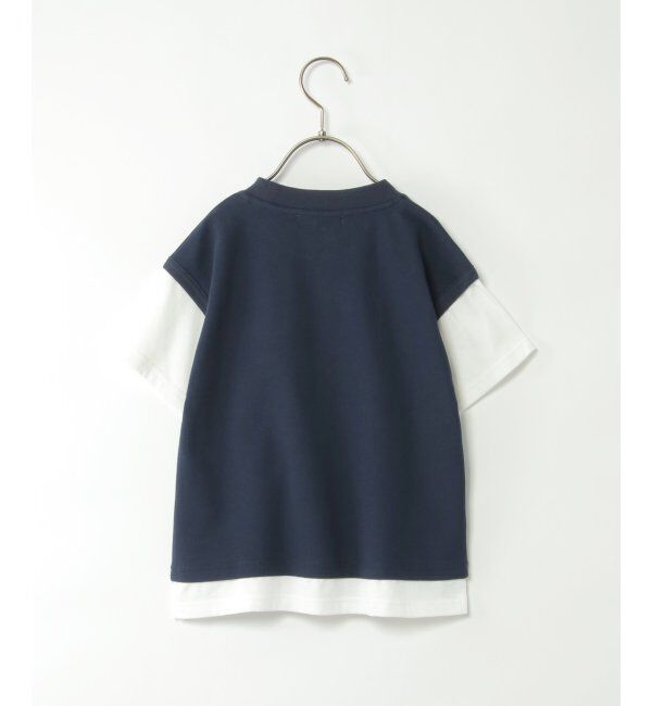 ikka kids「ポケ付き鹿の子ベストレイヤードTシャツ（120~160cm）」|Tシャツ・カットソー|