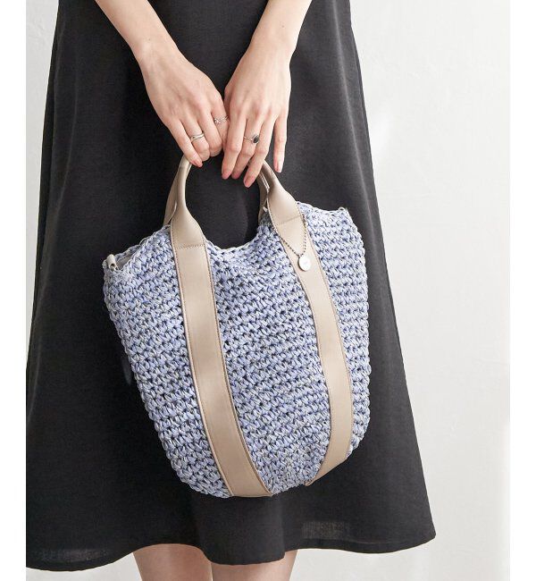 ikka「雑材カラー持ち手2WAYバッグ」|その他|