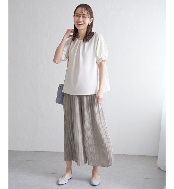 IKKA LOUNGE「シフォンプリーツベルト付きスカーチョ」|その他|