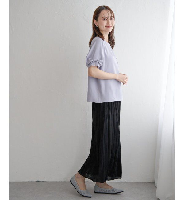 IKKA LOUNGE「シフォンプリーツベルト付きスカーチョ」|その他|