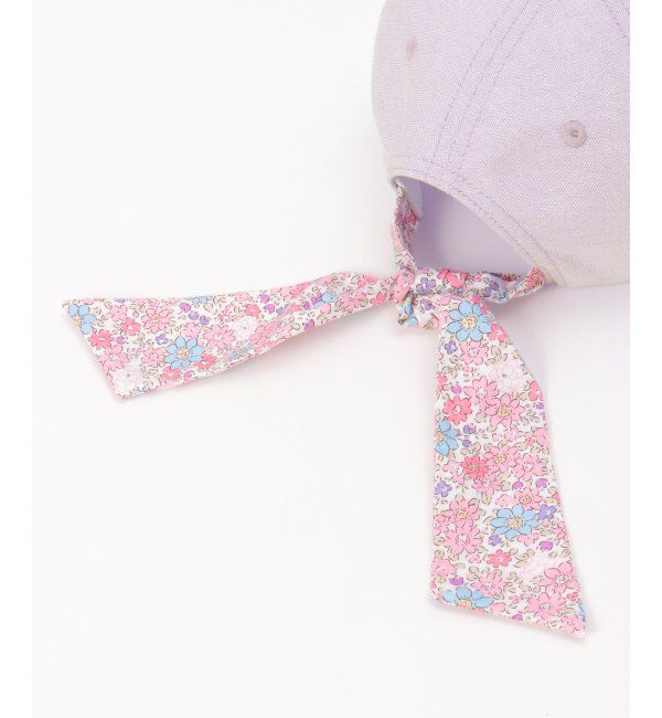 ikka kids「シャンブレー後ろ花リボンキャップ」|その他|