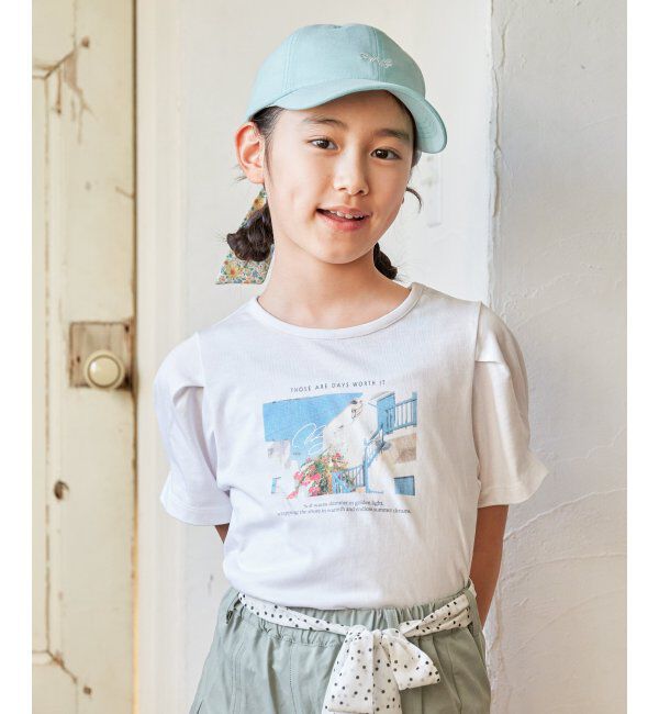 ikka kids「シャンブレー後ろ花リボンキャップ」|その他|