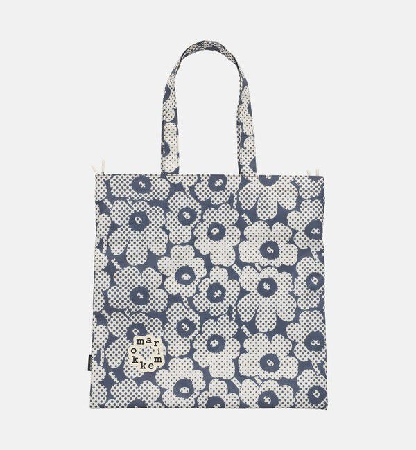 Marimekko「Metka Mini Unikko トートバッグ」|トートバッグ|ﾀﾞｰｸｸﾞﾚｰ&times;ｵﾌﾎﾜｲﾄ