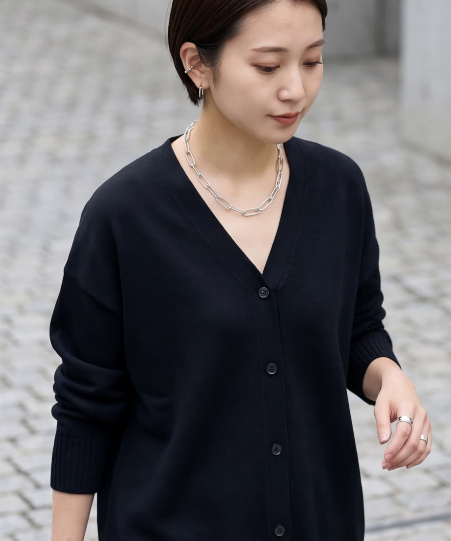 STYLE DELI「40cm空間オーバルチェーンネックレス」|ネックレス|