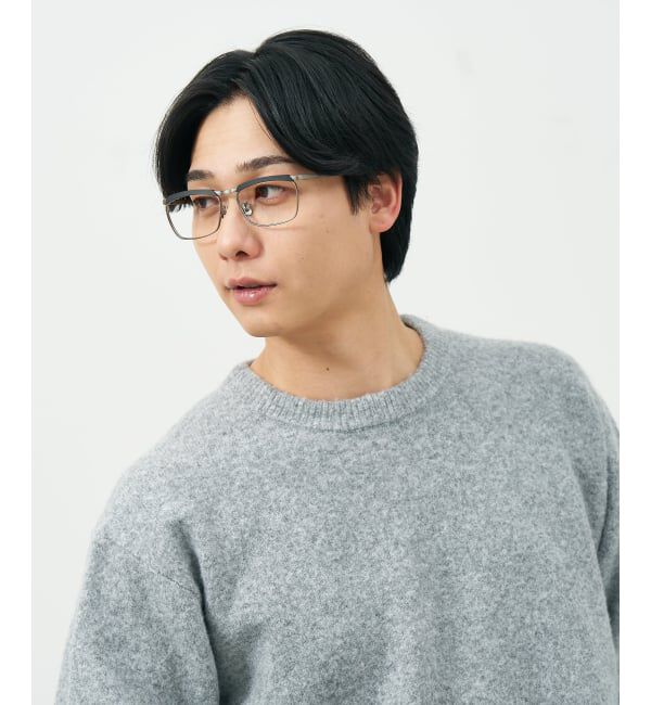  「メガネ | チタン アルミ製 軽量 メタル ナイロール 伊達・度付き ユニセックス Zoff  レンズ交換券付」|メガネ|