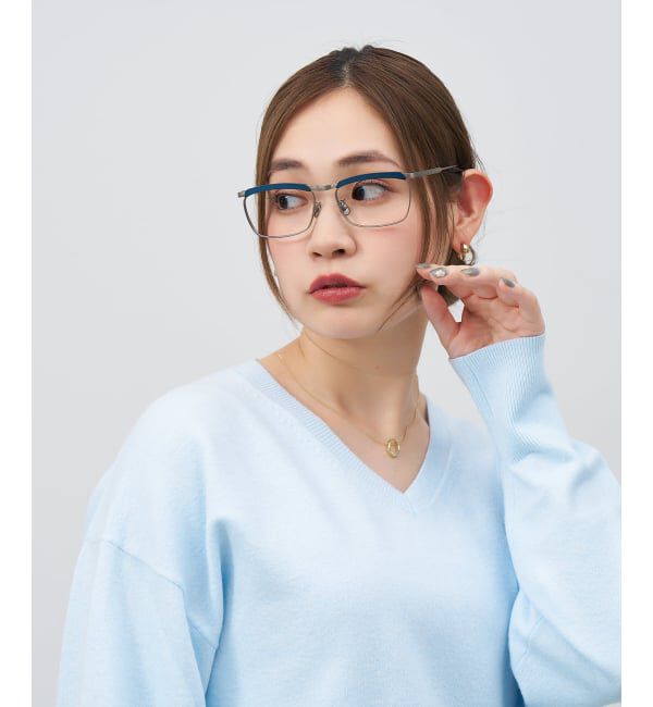  「メガネ | チタン アルミ製 軽量 メタル ナイロール 伊達・度付き ユニセックス Zoff  レンズ交換券付」|メガネ|
