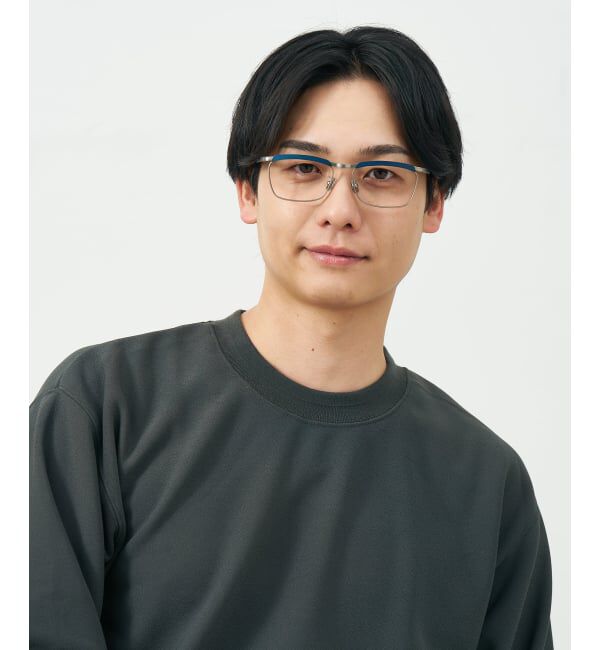  「メガネ | チタン アルミ製 軽量 メタル ナイロール 伊達・度付き ユニセックス Zoff  レンズ交換券付」|メガネ|