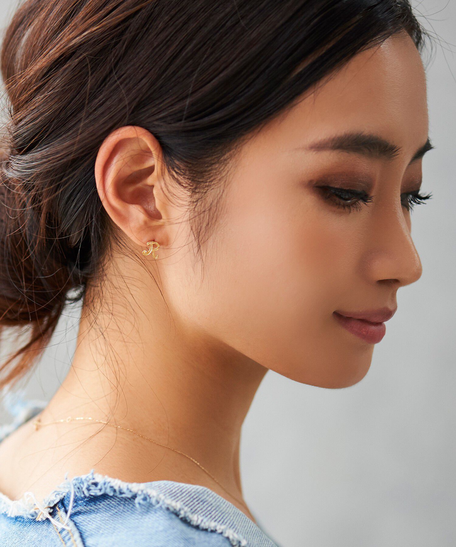  「【片耳】SVイニシャルダイヤモンドピアス」|ピアス|