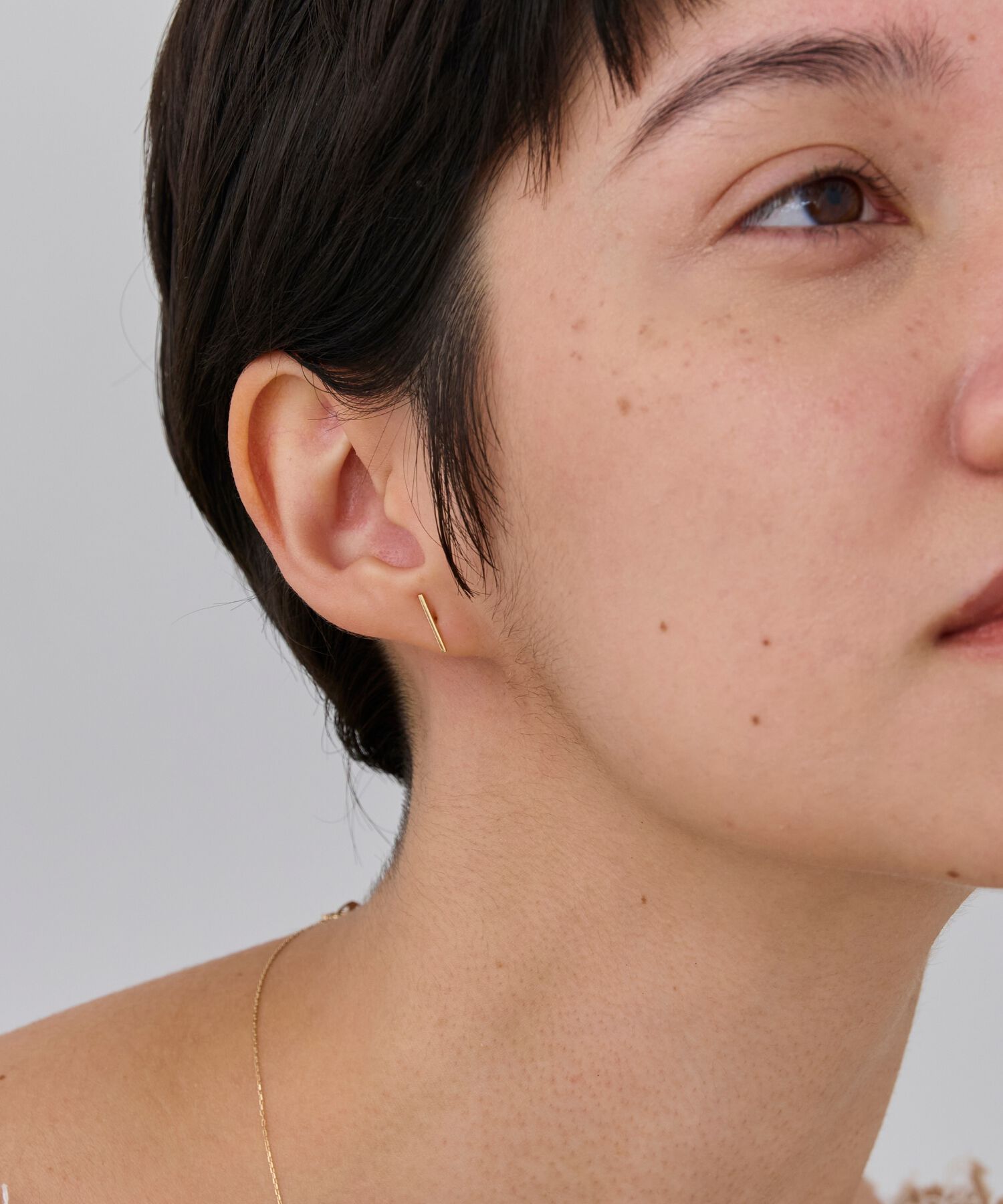JUPITER「【K18】ラインバーピアス/金属アレルギー対応」|ピアス|