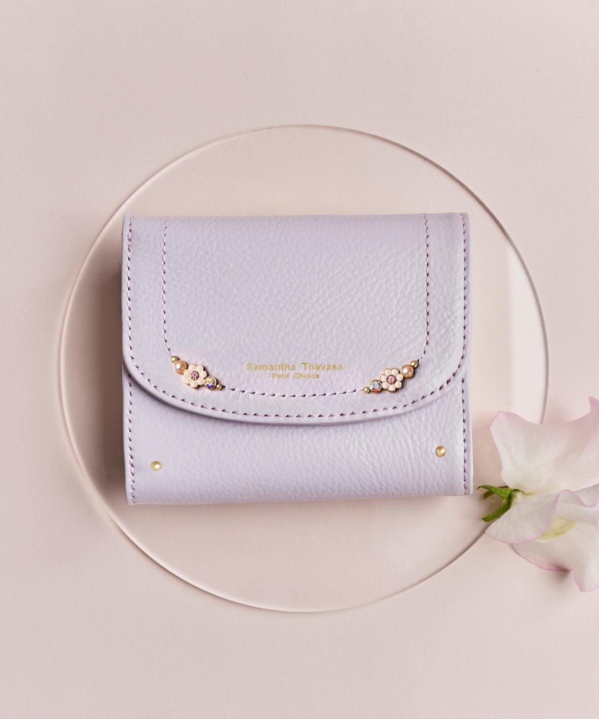 Samantha Thavasa Petit Choice「フラワーパール 折財布」|財布|ラベンダー