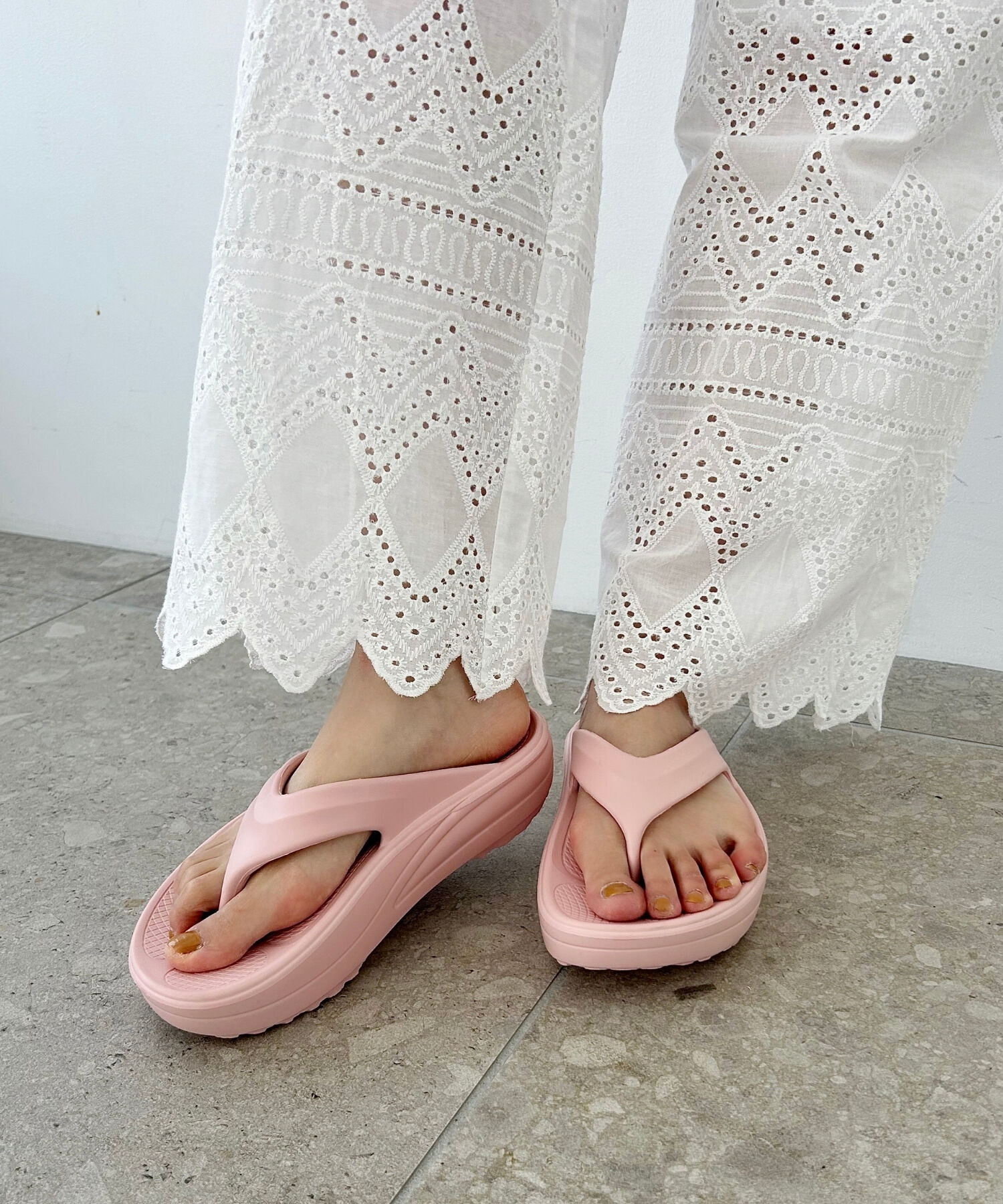 ORiental TRaffic「【 リカバリーサンダル 】● 大人気 ● 厚底 EVA  トング サンダル / OT3226 防水 夏 再入荷」|サンダル|PINK