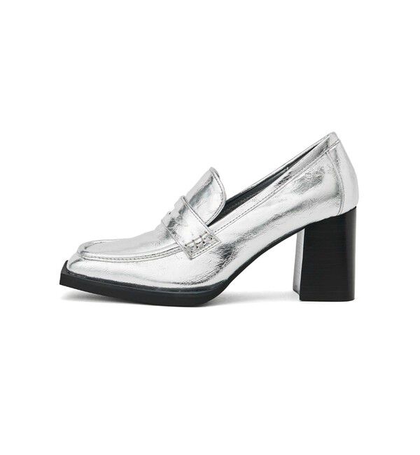 SY UNITED ARROWS「＜SY＞ヒールローファー パンプス75●&uarr;」|パンプス|SILVER