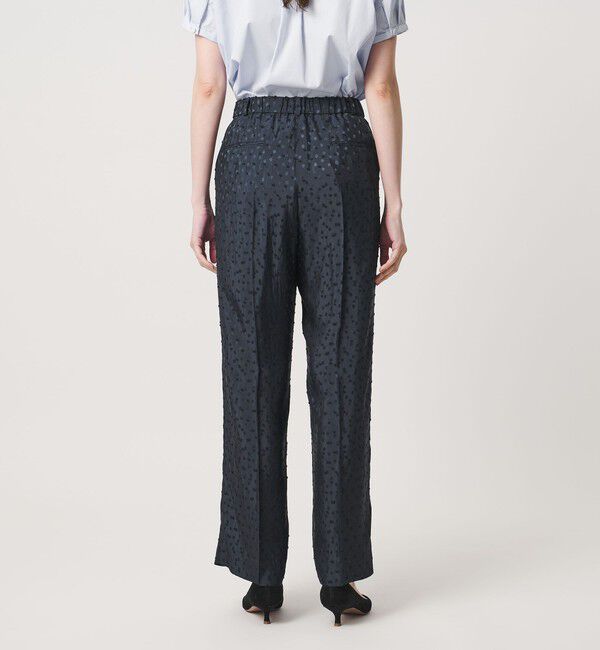 UNITED ARROWS「ドット サテン 2タック ワイドパンツ」|スラックス|