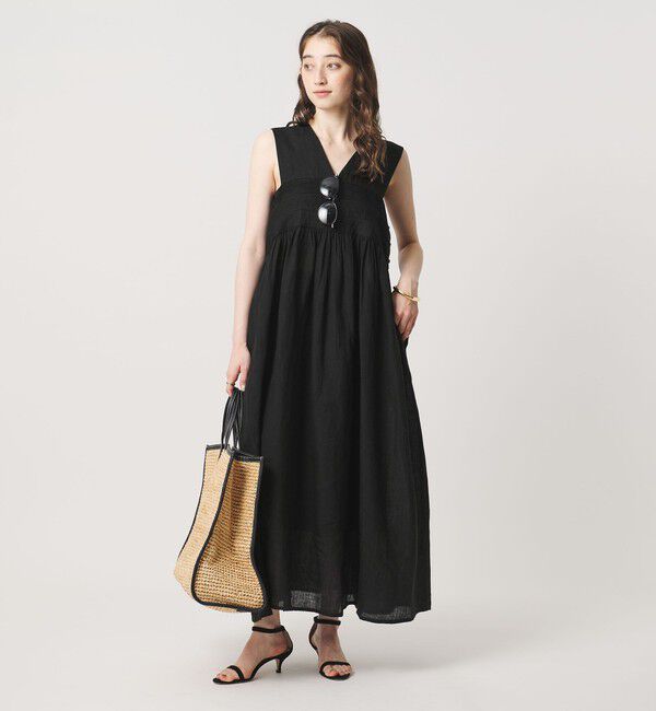UNITED ARROWS「エンブロイダリー ノースリーブ ワンピース」|ワンピース|