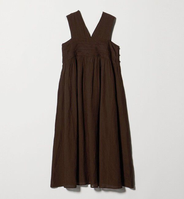UNITED ARROWS「エンブロイダリー ノースリーブ ワンピース」|ワンピース|DK.BROWN