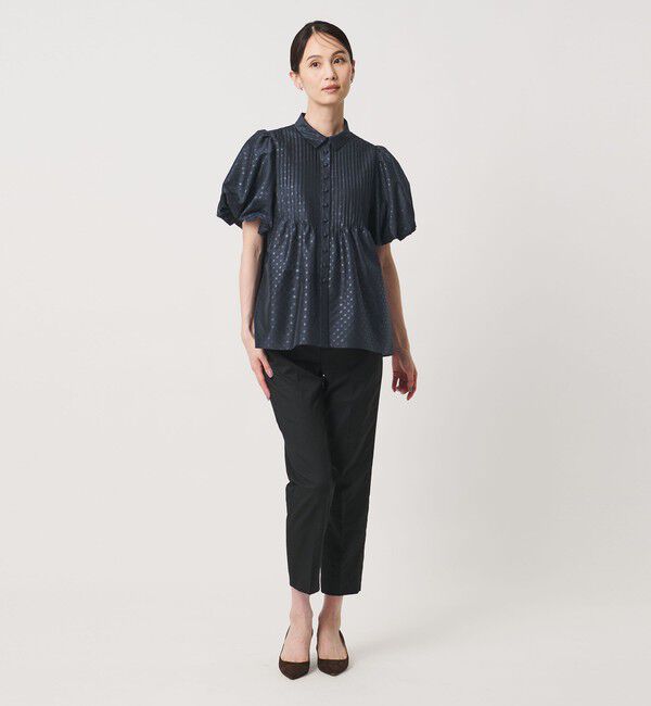 UNITED ARROWS「ドットエンボス ピンタック ブラウス ‐ウォッシャブル‐」|シャツ・ブラウス|