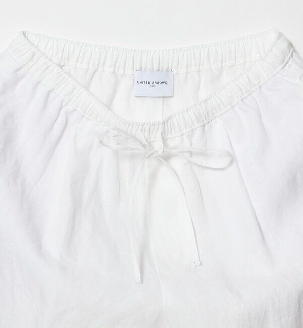 UNITED ARROWS「リネン イージーパンツ WHITE ‐ウォッシャブル‐」|チノ|
