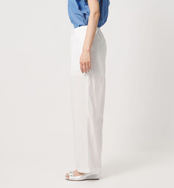 UNITED ARROWS「リネン イージーパンツ WHITE ‐ウォッシャブル‐」|チノ|