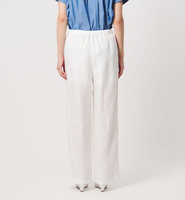 UNITED ARROWS「リネン イージーパンツ WHITE ‐ウォッシャブル‐」|チノ|